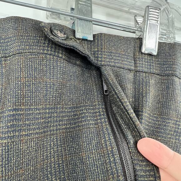 AMERICAN VINTAGE Berle Size 36R Men's Gray Plaid Pleat Front Dress Pants Trouser - Picture 6 of 10